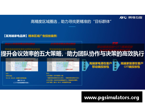 提升会议效率的五大策略，助力团队协作与决策的高效执行